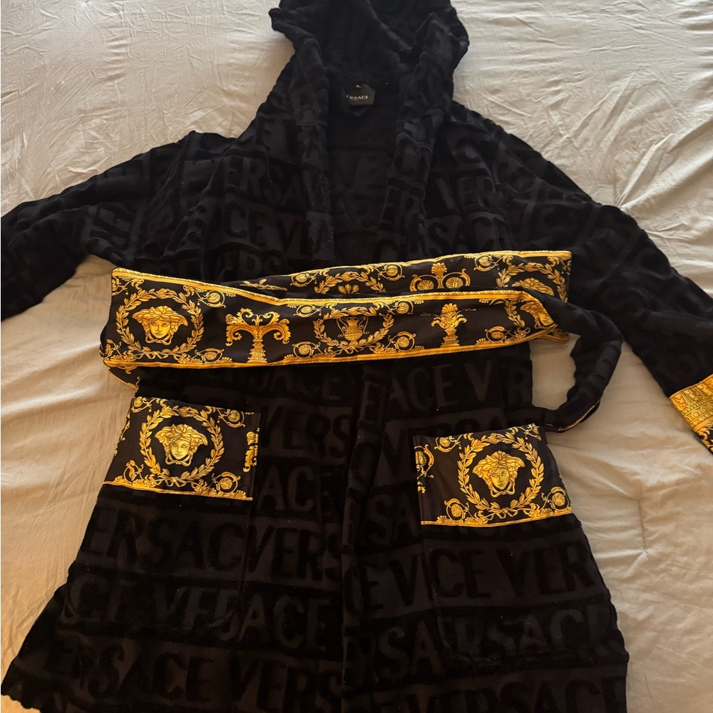 Versace Black and Gold Robe